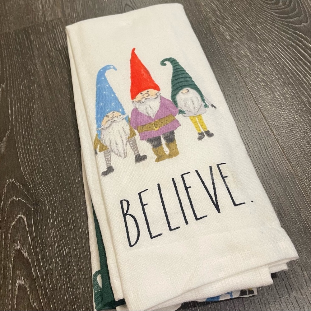 Rae Dunn gnome kitchen towels (set of 3)